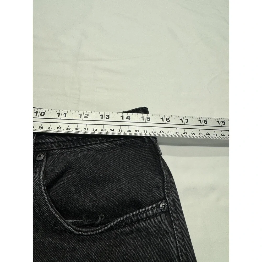 Empyre Loose Jeans Mens 30 Black Relaxed Denim Dark‎ Wash Logo Casual